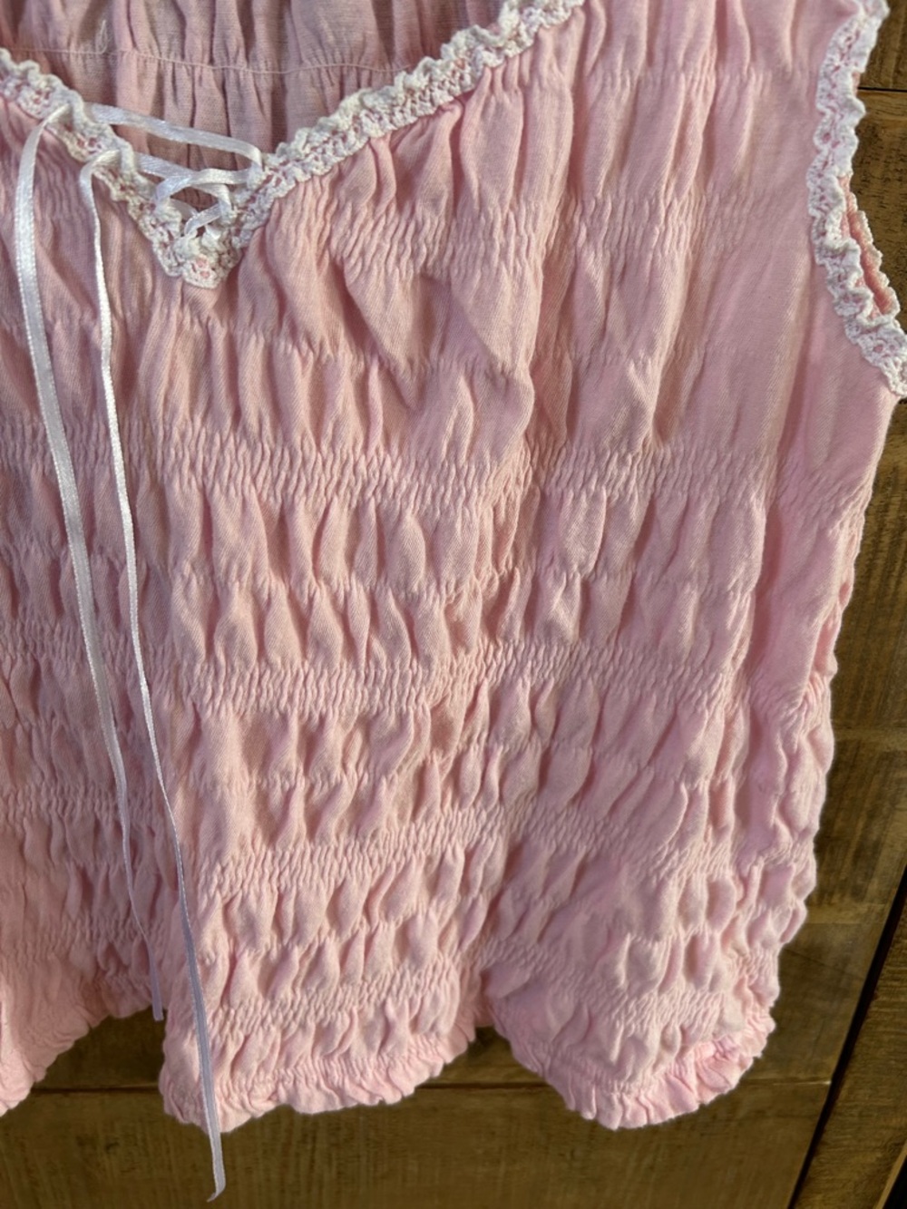 Vintage Vibes Denim and Blues Quilted Pink Camisole - Picture 9 of 11